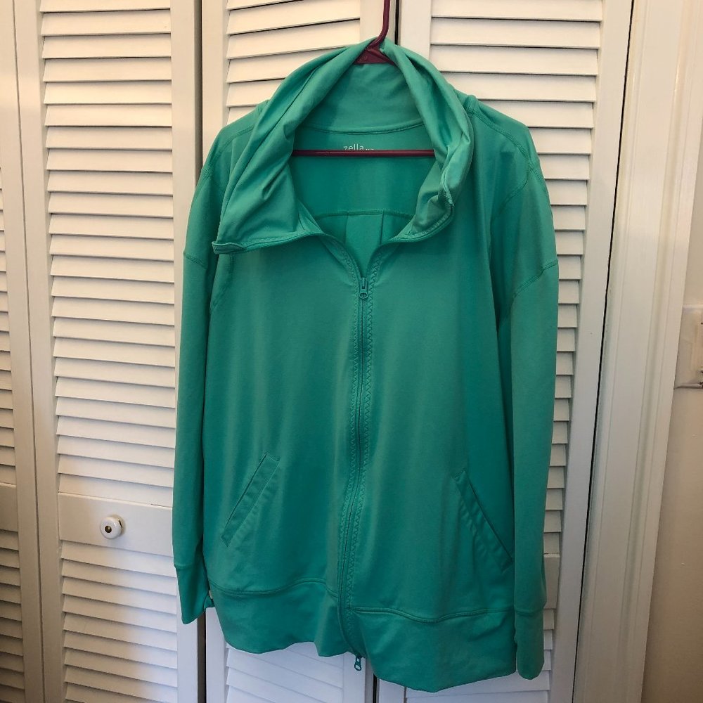 Zella Teal Zip-Up Hoodie
